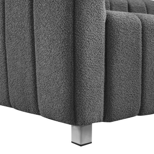 teddy velvet sofa with 2 pillows