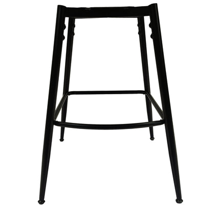 Technical Leather Woven Bar Stool Set of 4, Brown
