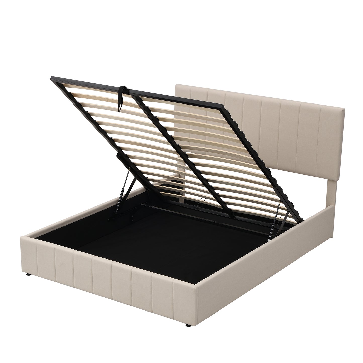 queen size upholstered platform bed with a hydraulic storage system - gray queen size upholstered platform bed with a hydraulic storage system - gray queen size upholstered platform bed with a hydrau