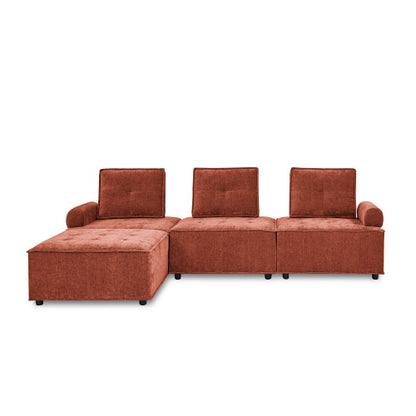 Chenille L-Shape Modular Sectional Sofa