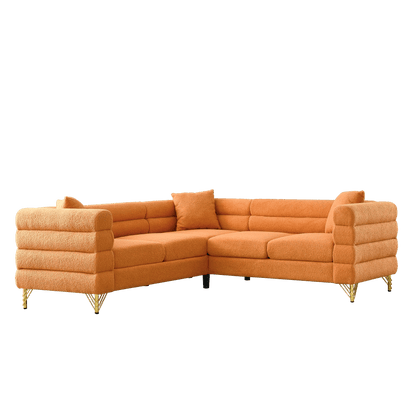 Sammie L-Shaped Sectional, Orange