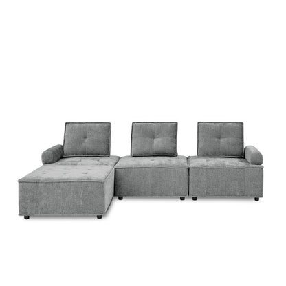 Chenille L-Shape Modular Sectional Sofa