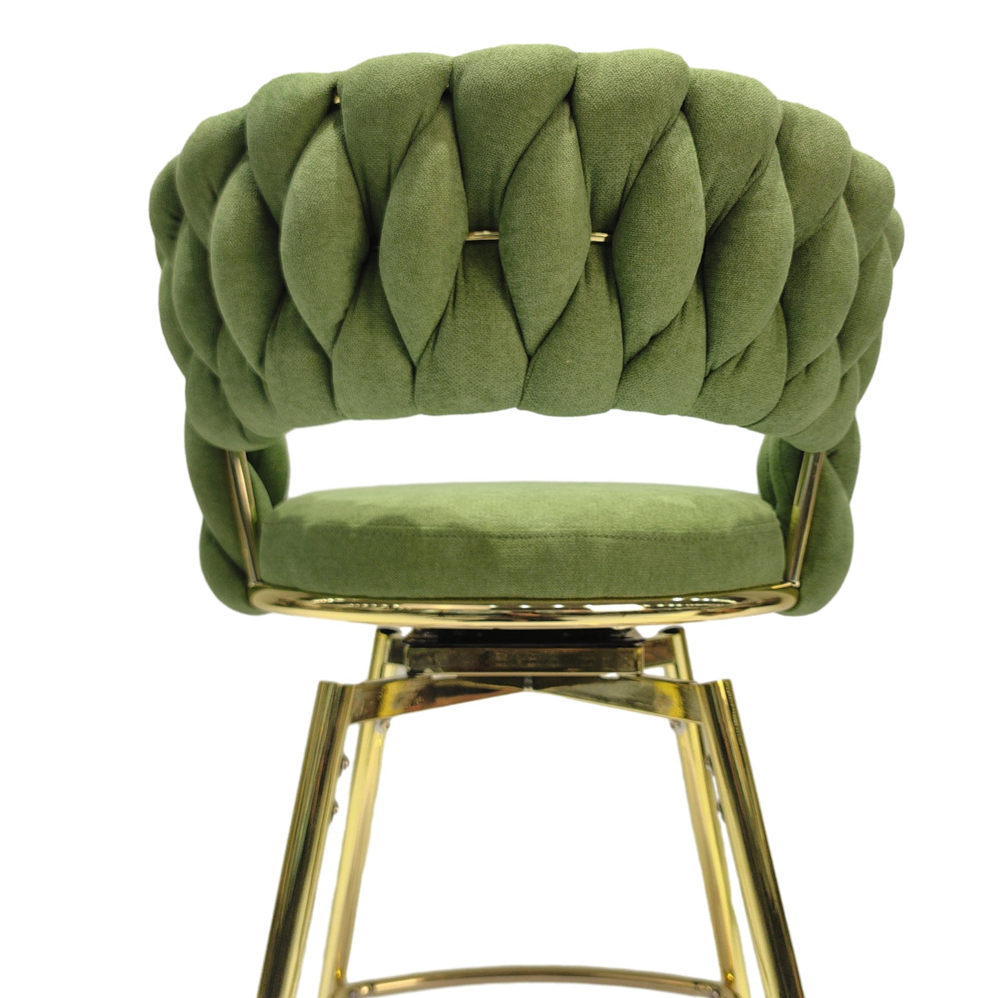 bar chair linen woven bar stool set of 4, green
