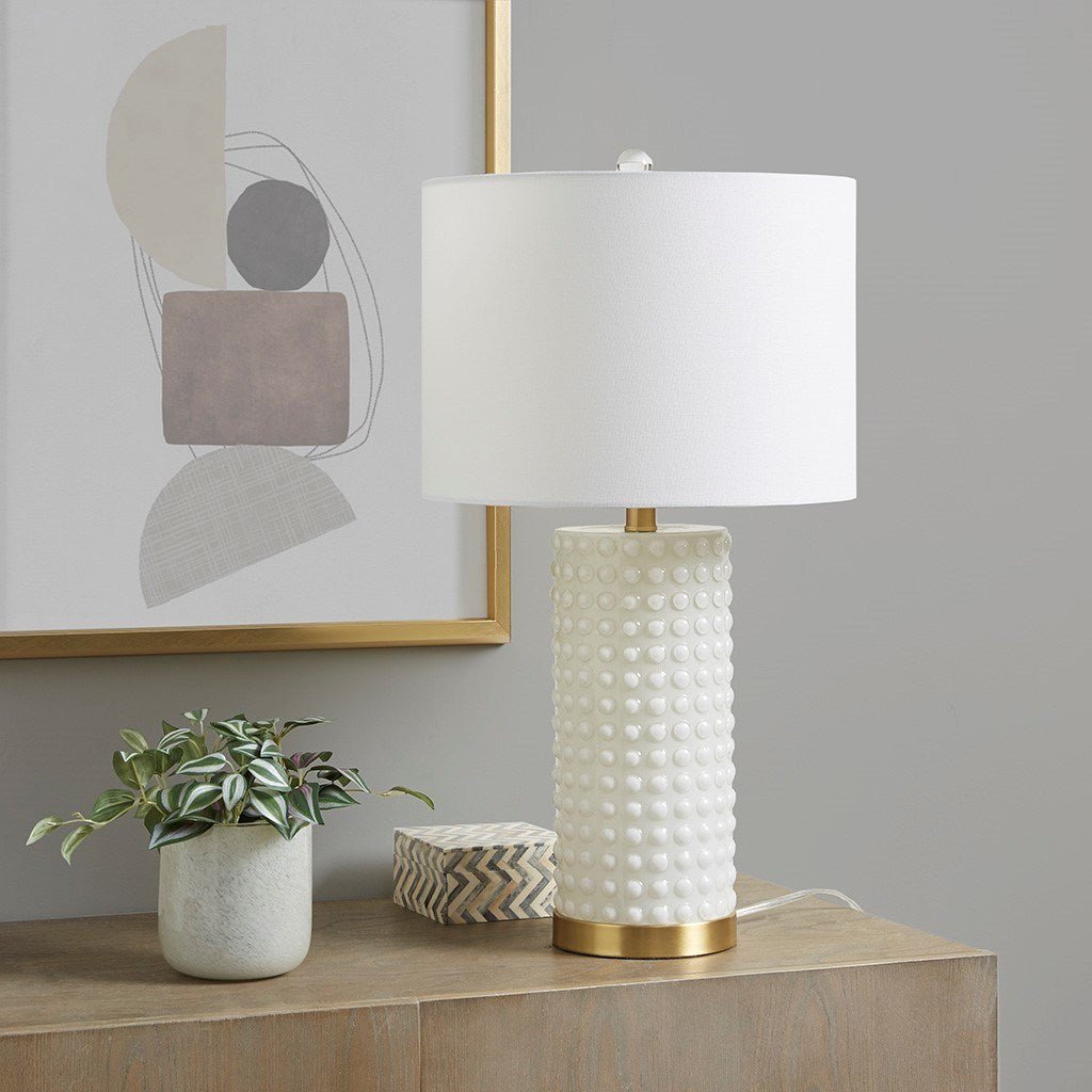 textured dot table lamp