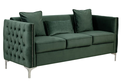 Bayberry Green Velvet Sofa