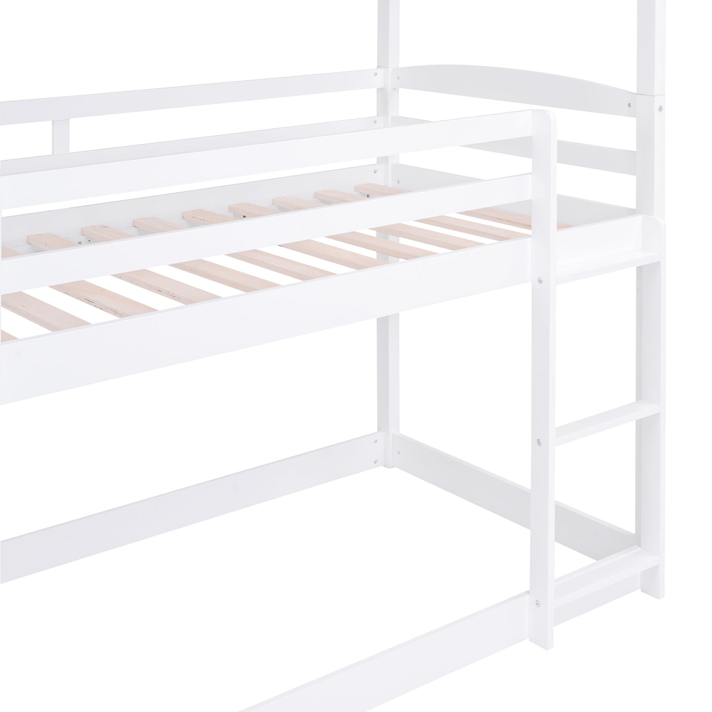 twin over twin over twin triple bunk bed,white