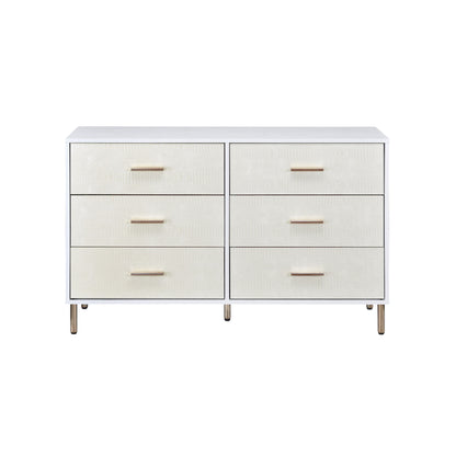 ACME Myles Dresser, White, Champagne & Gold Finish