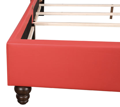 Julie Upholstered Bed , Red