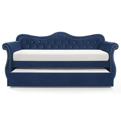 Upholstered Velvet Wood Daybed with Trundle