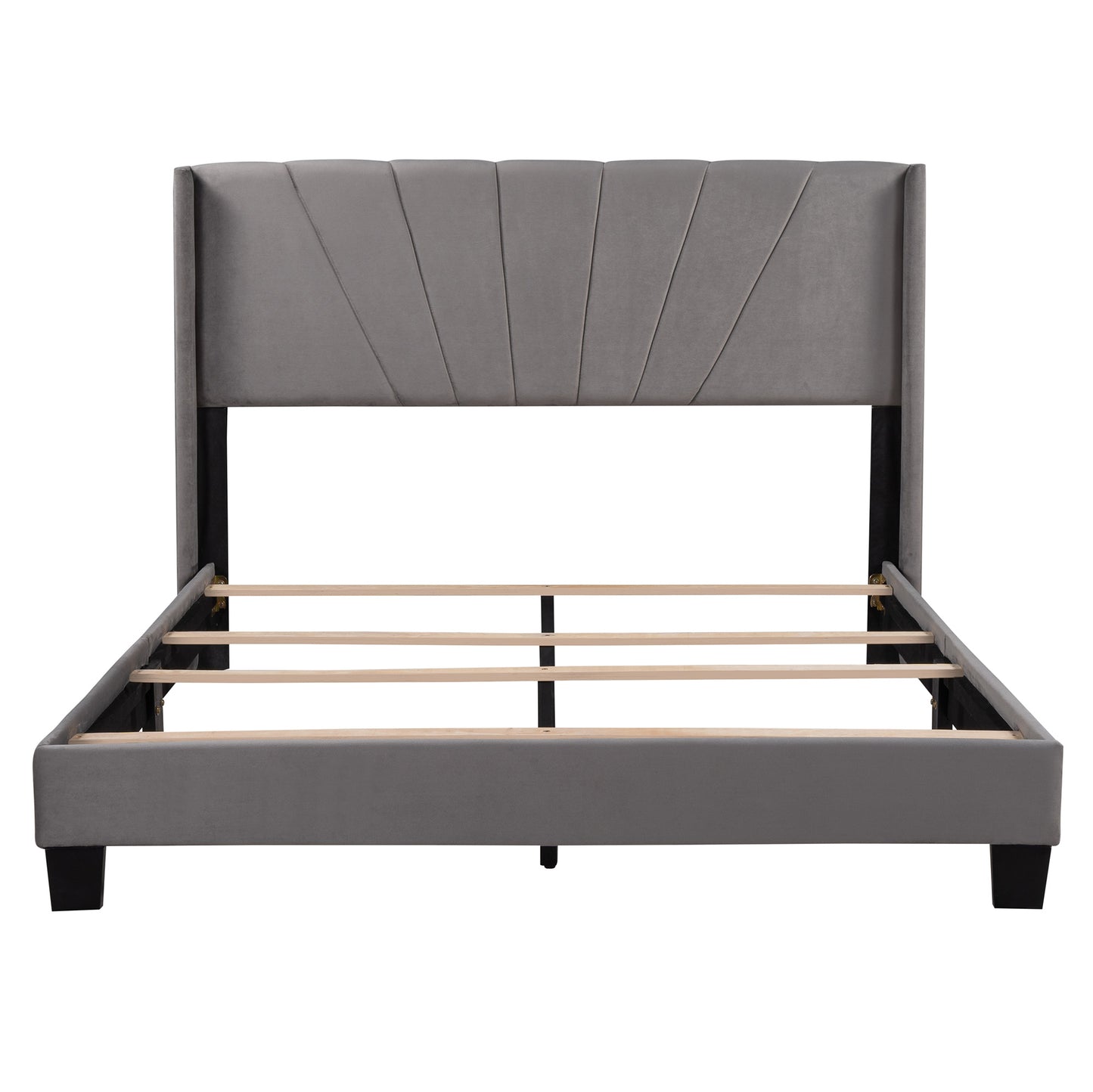 amanda velvet upholstered platform bed
