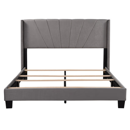 Amanda Velvet Upholstered Platform Bed