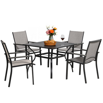 MEOOEM Patio Dining Set, Black