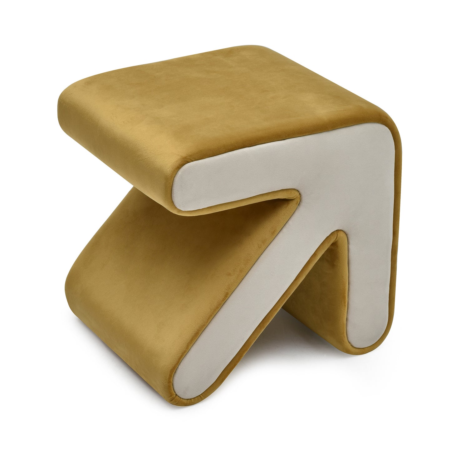 modern creative upholstered velvet ottoman