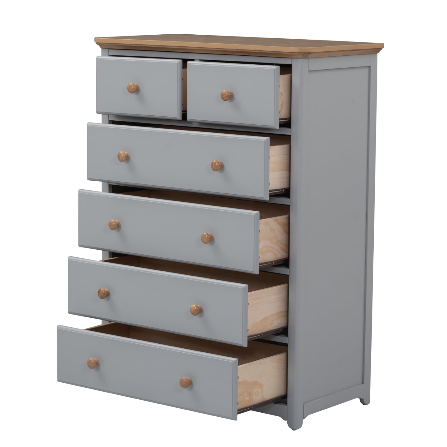 3-pieces bedroom sets with nightstand(usb charging ports) and storage chest,gray+natrual