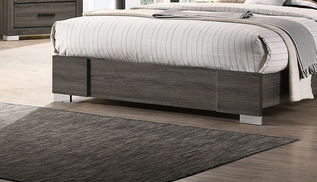 unique grey finish unique size bed