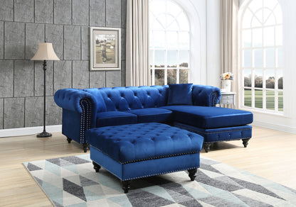 Nola Sofa Set, Navy Blue