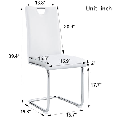 Modern Dining Chairs Set of 4, White
