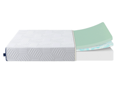 Cal King 10 Inch Gel Memory Foam Mattress, White, Bed in a Box, Green Tea and Cooling Gel Infused, CertiPUR-US Certified