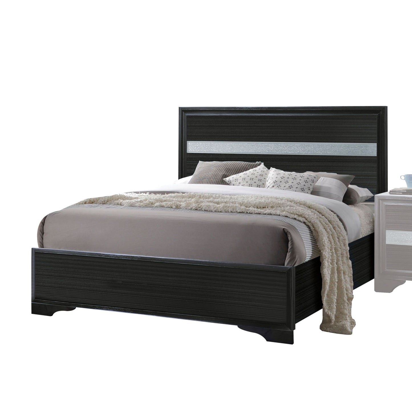acme naima twin bed in black