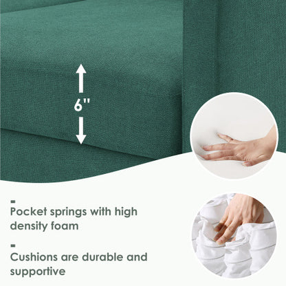 Terry 5-Seat Couch Set with Chaise with 3 Pillows