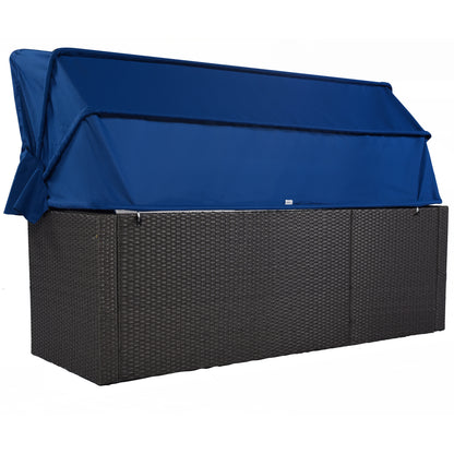 Betty Rectangle Daybed with Retractable Canopy