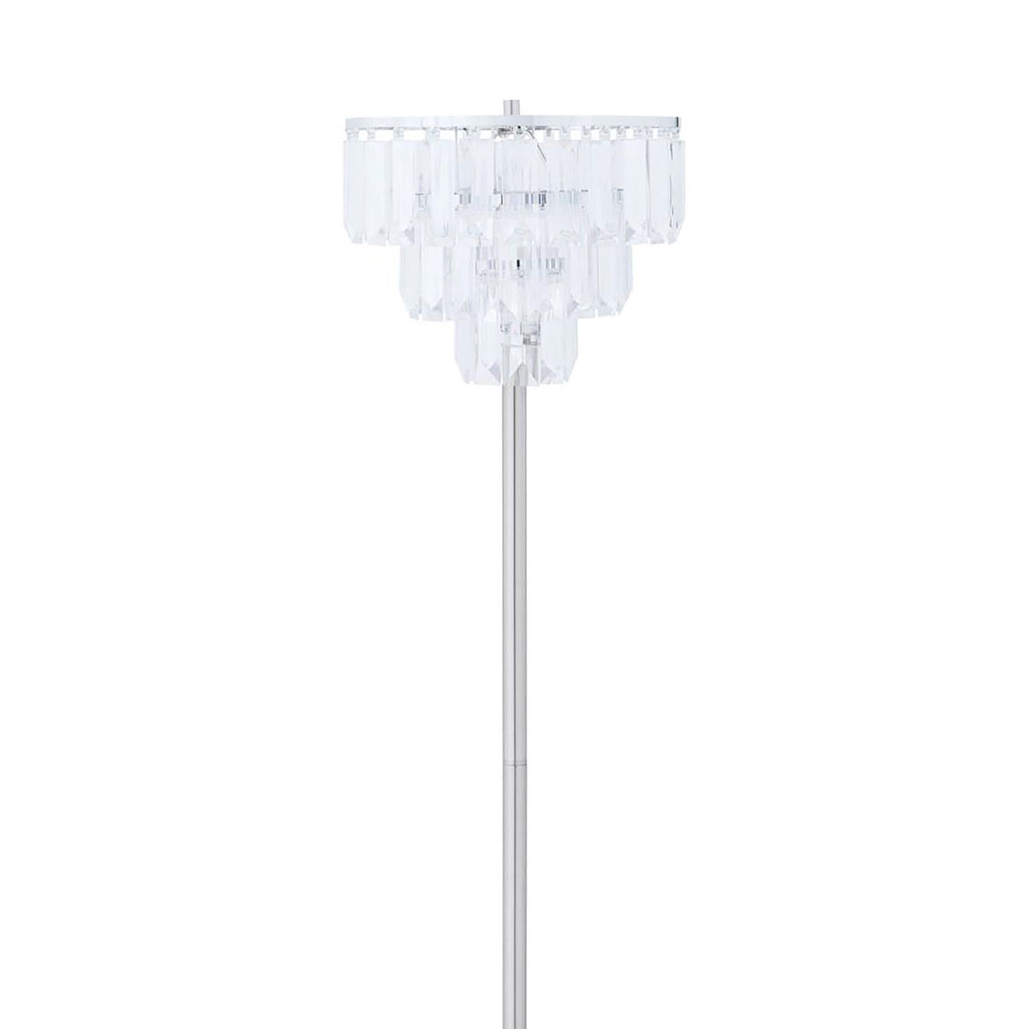 chrome metal base floor lamp