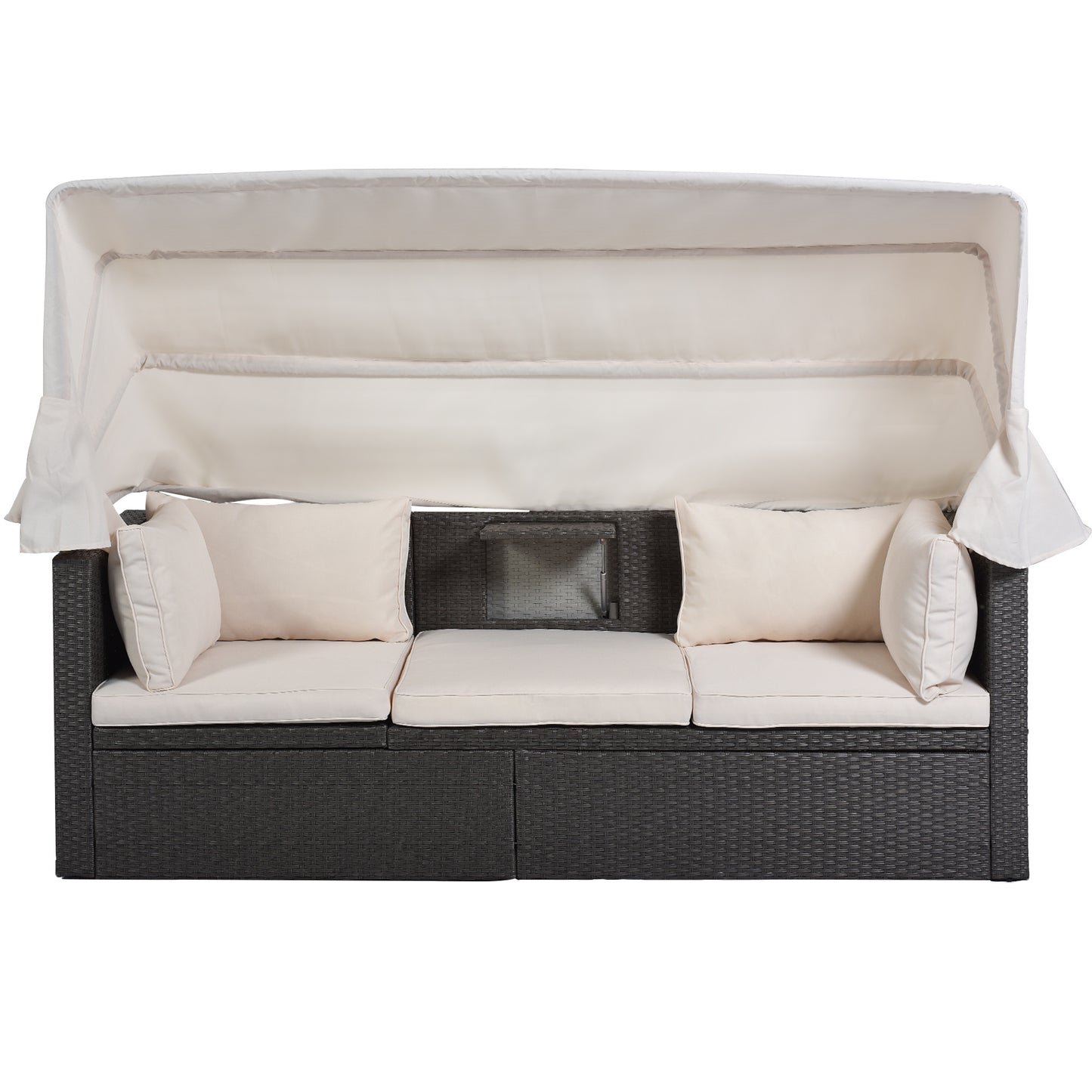 betty rectangle daybed with retractable canopy