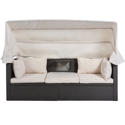 Betty Rectangle Daybed with Retractable Canopy