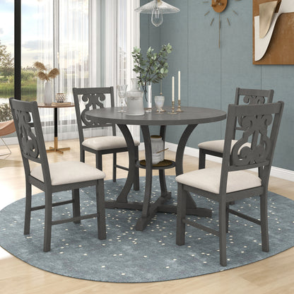 5-Piece Round Dining Table Set