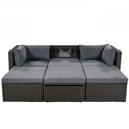 Betty Rectangle Daybed with Retractable Canopy