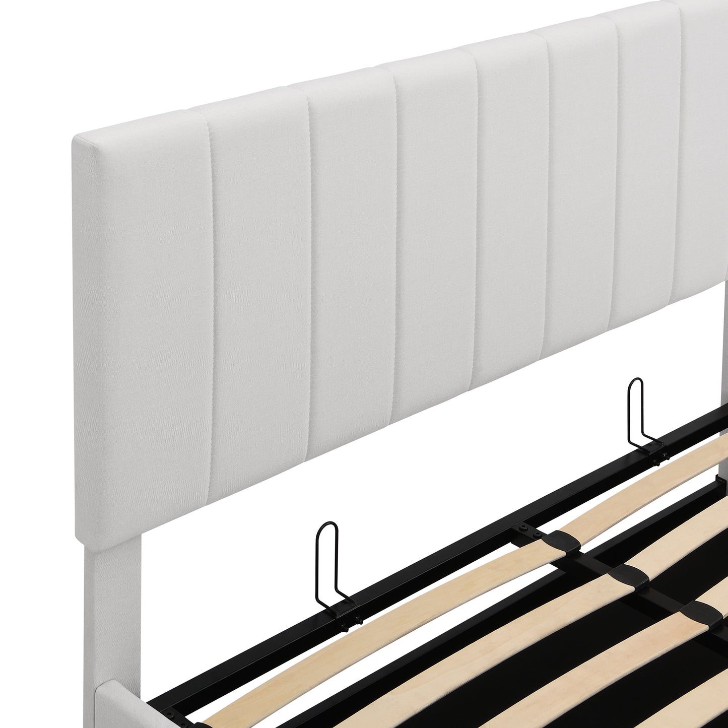 queen size upholstered platform bed with a hydraulic storage system - gray queen size upholstered platform bed with a hydraulic storage system - gray queen size upholstered platform bed with a hydrau