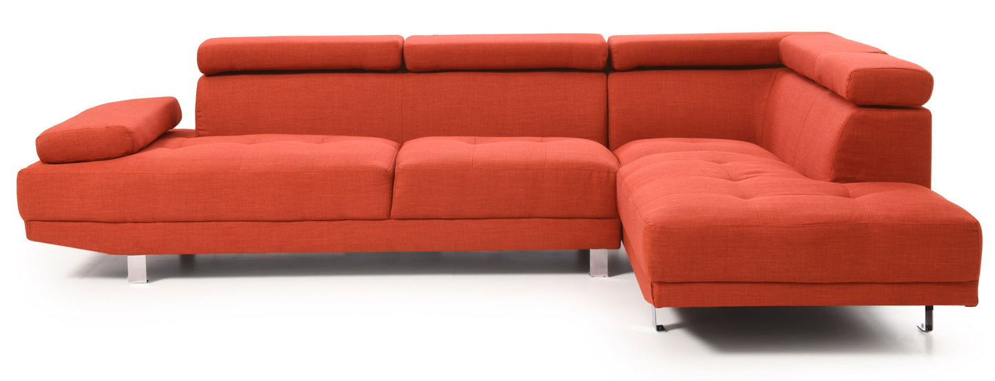 riveredge sectional, orange