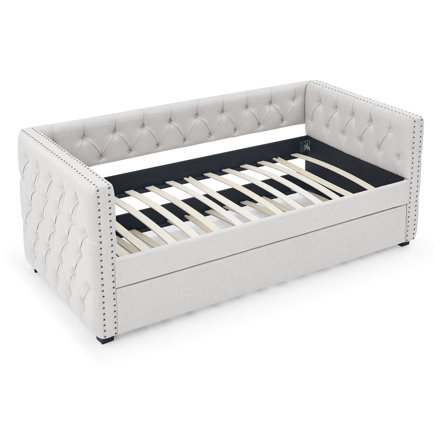daybed with trundle upholstered tufted sofa bed