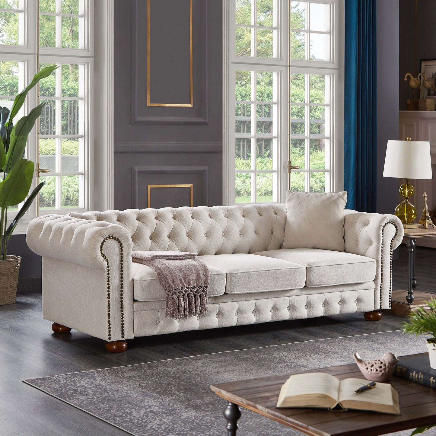 zara chesterfield sofa beige