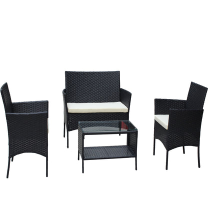4 PC Rattan Patio Set