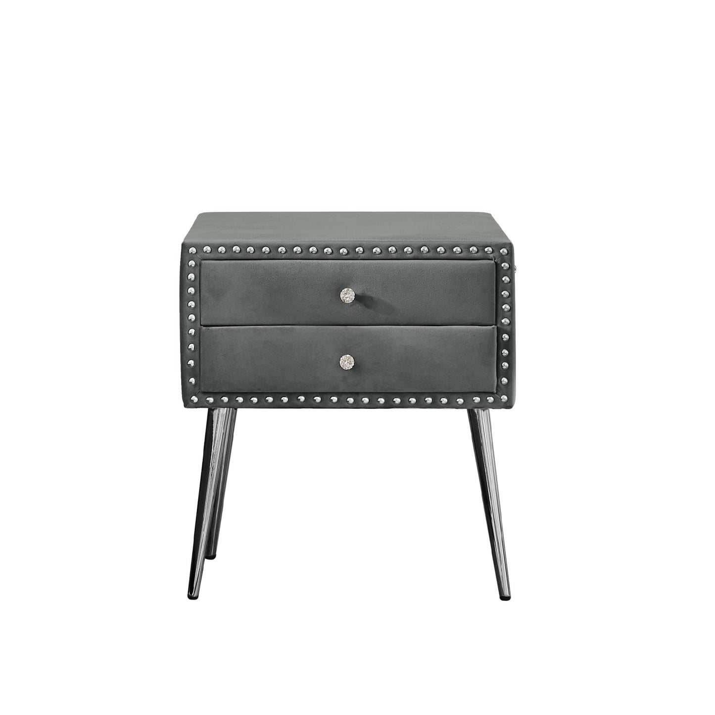 toni queen bed with one nightstand,  metal legs with electroplate #1