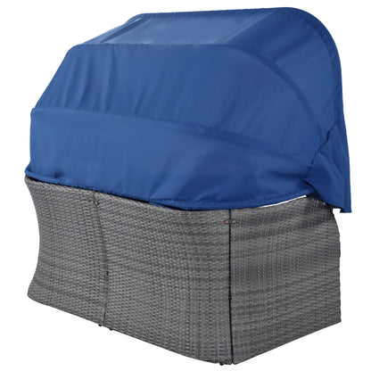 Daybed/Sunbed with Retractable Canopy Set