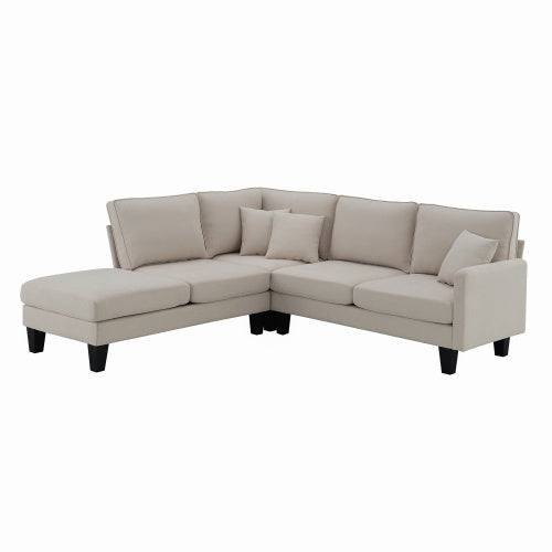 terry 5-seat couch set with chaise with 3 pillows