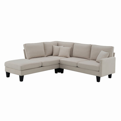 Terry 5-Seat Couch Set with Chaise with 3 Pillows