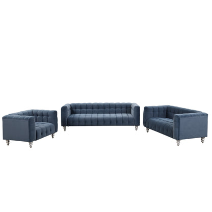 Zuli 3-Piece Sofa Set, Blue