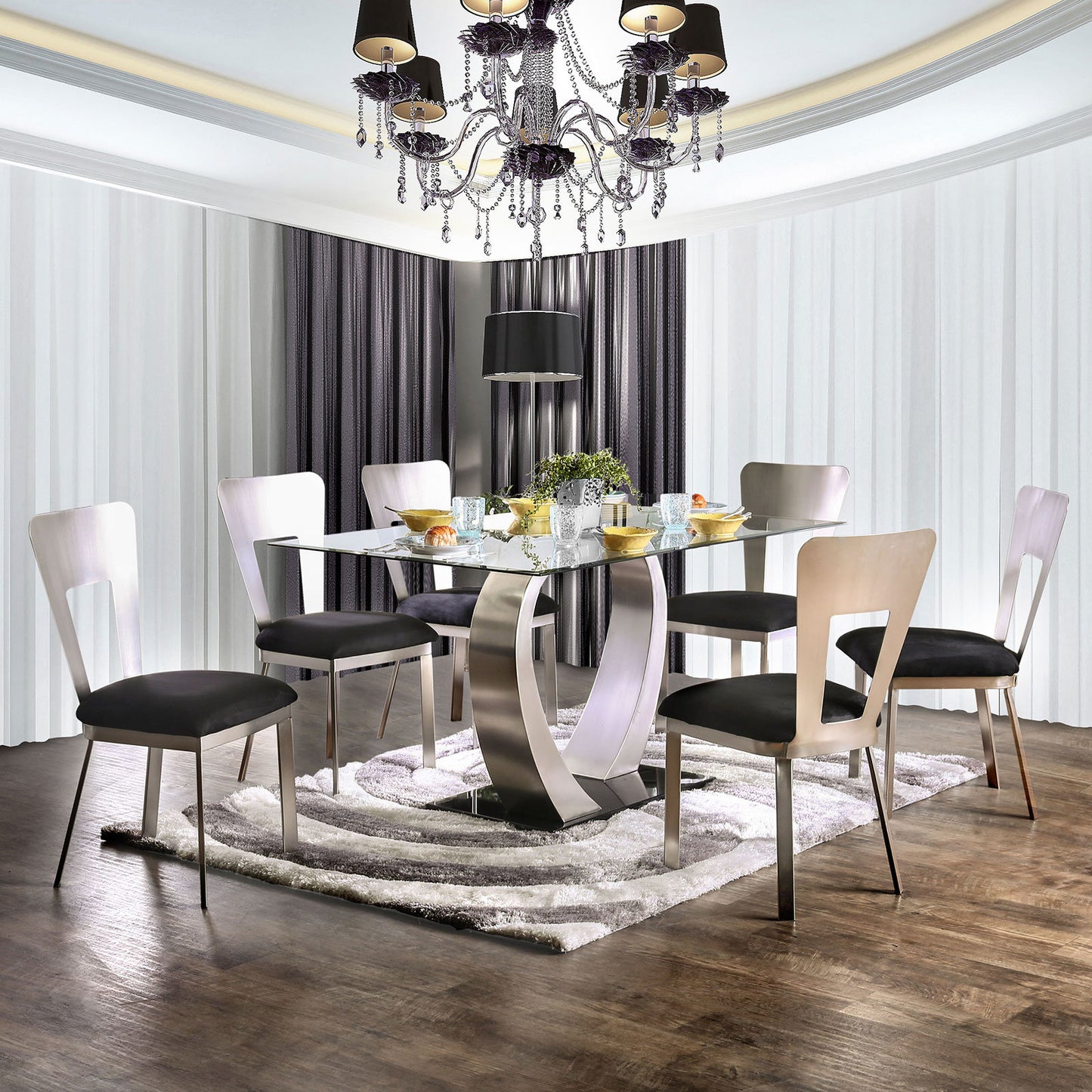 gracious curved dining table