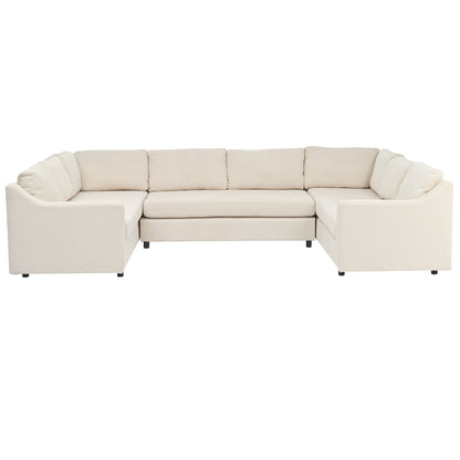 UStyle 3 Pieces Upholstered U-Shaped Sectional