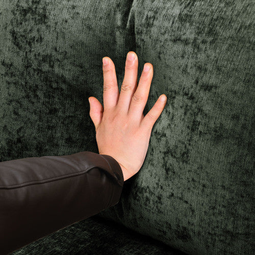 chenille l-shaped sofa with 2 pillows