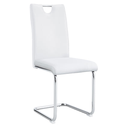 5-Piece Dining Table Chairs Set, White