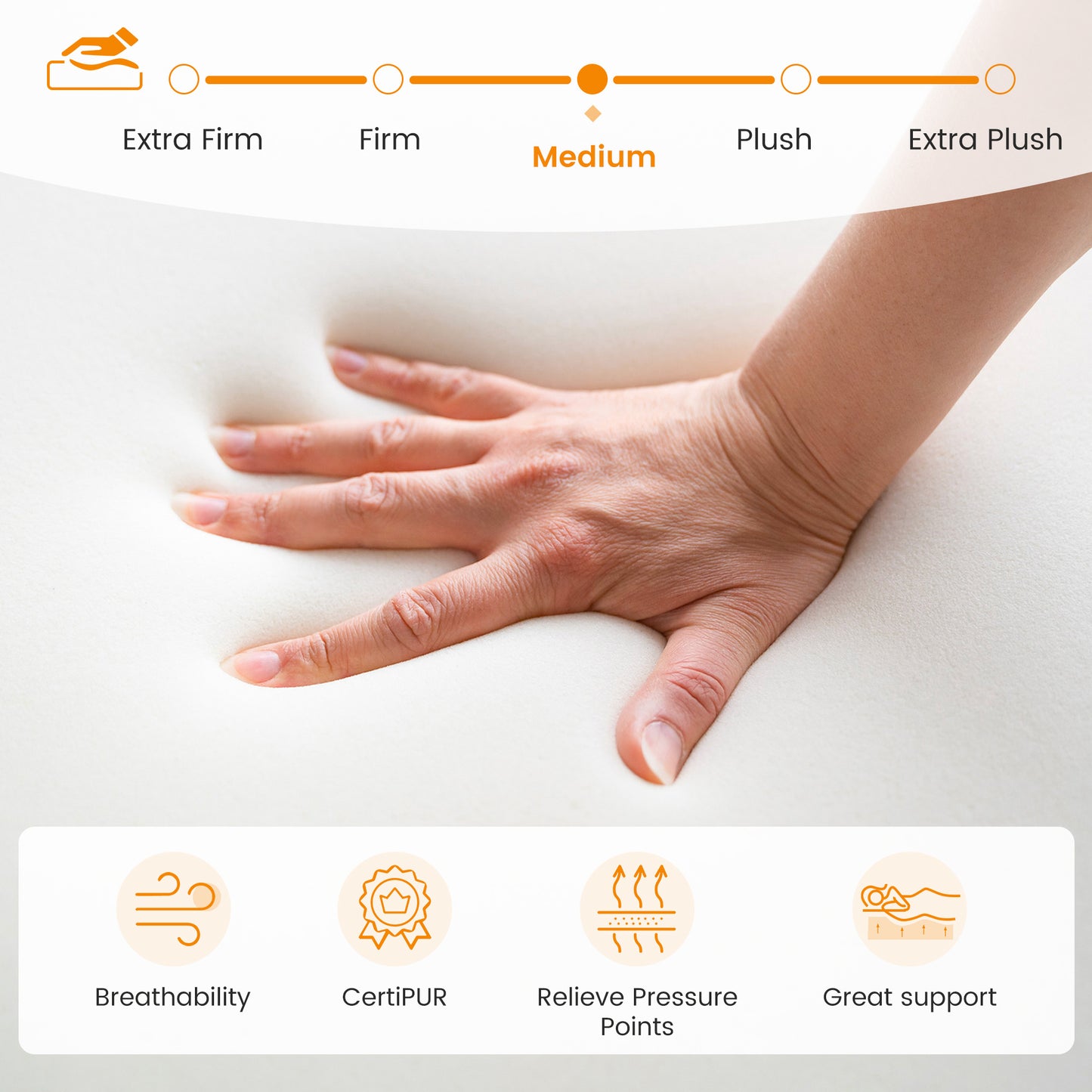 memory foam hybrid king size mattresses in a box with individual pocket spring breathable comfortable for sleep supportive and pressure relief