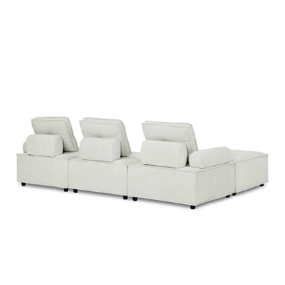 Chenille L-Shape Modular Sectional Sofa