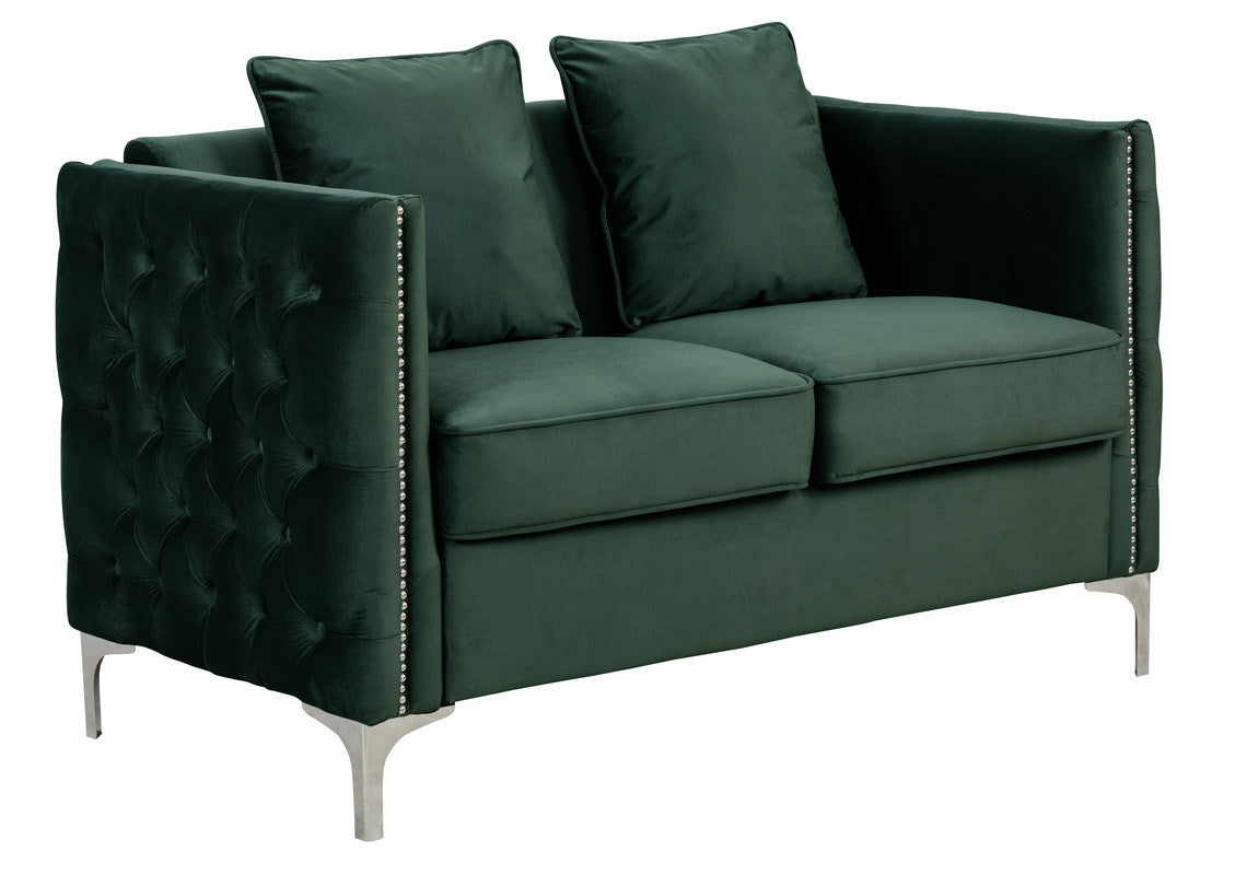 bayberry green velvet sofa