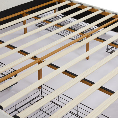 Upholstered Smart King Platform Bed with 4-Drawers