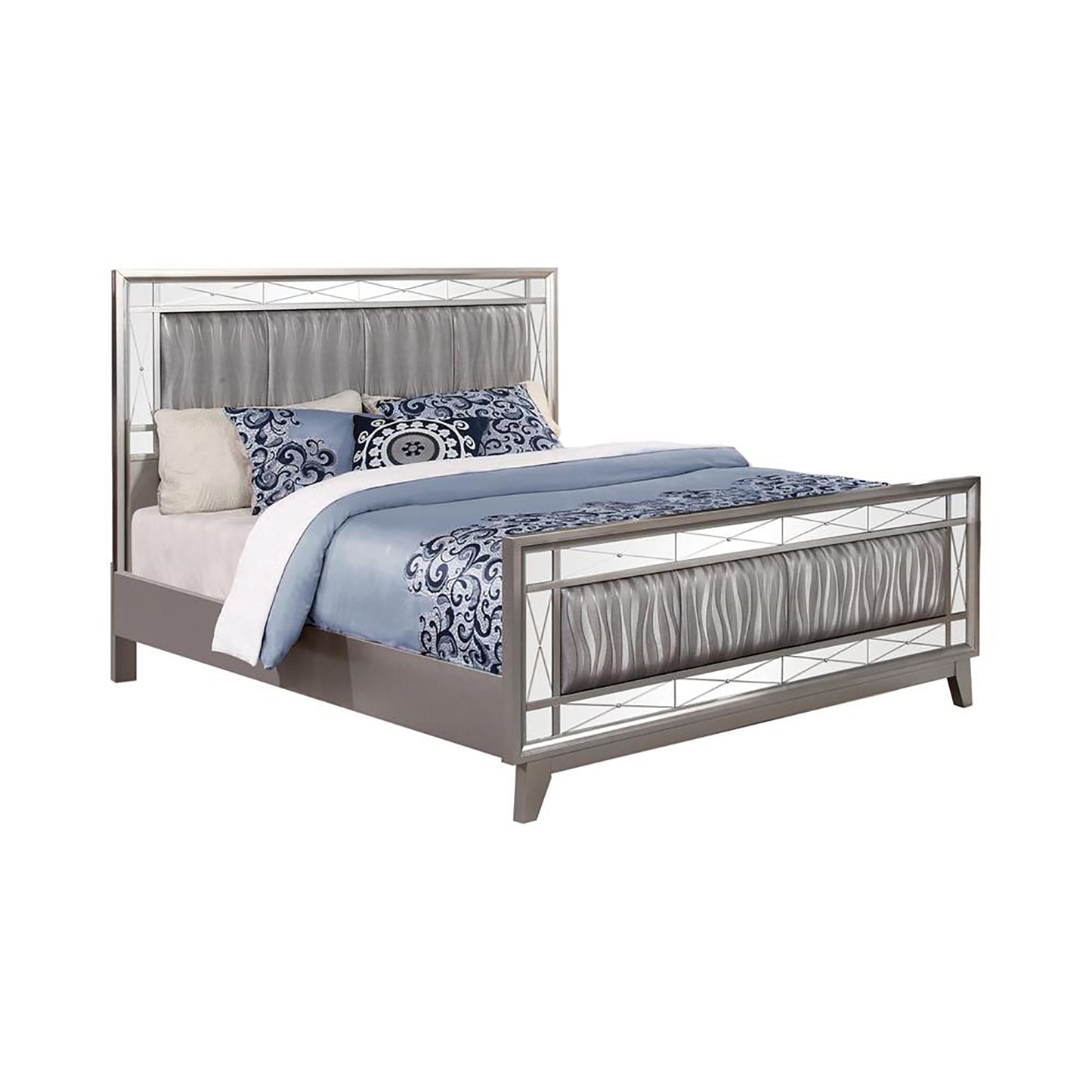 milan metallic mercury bed
