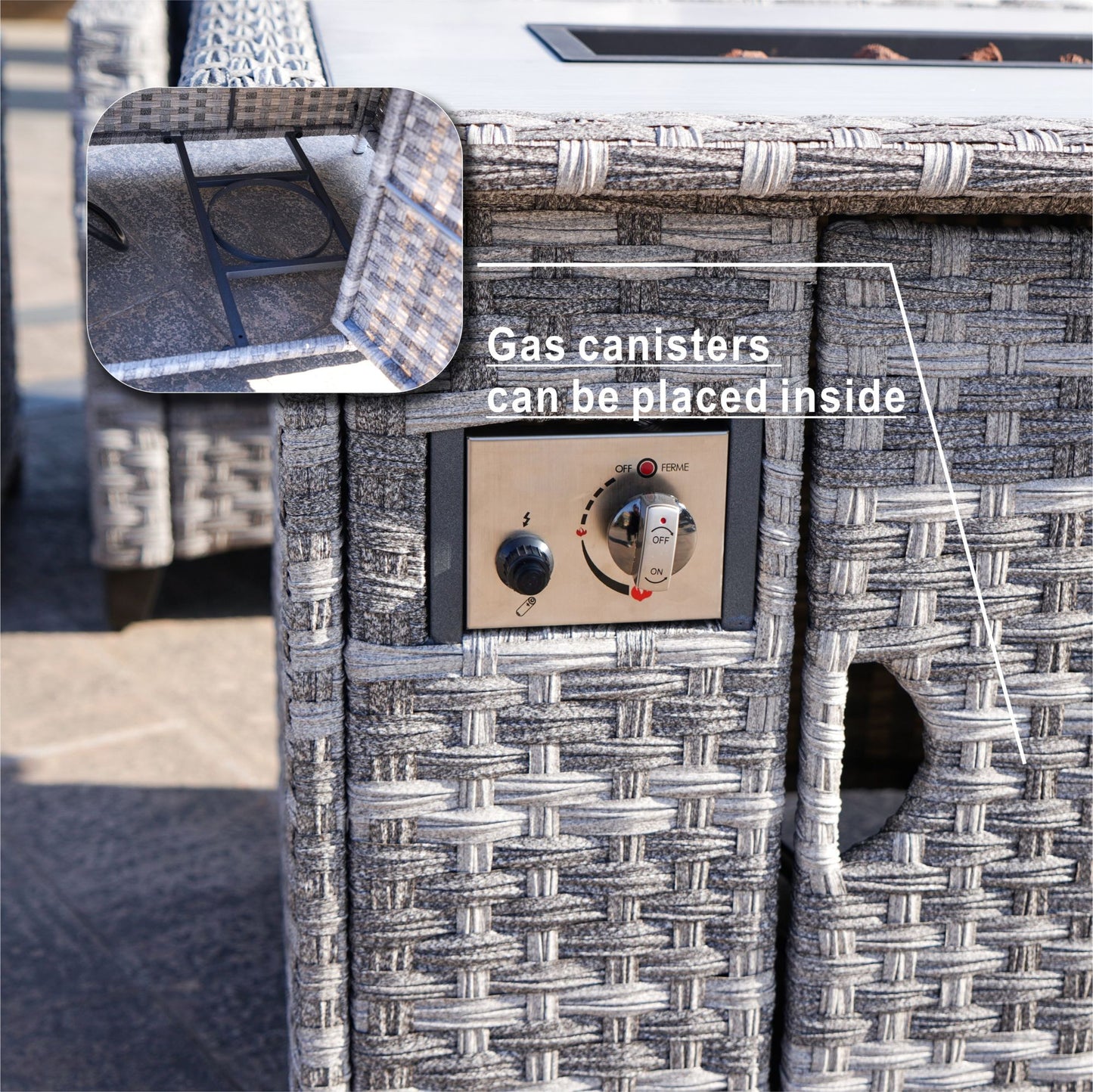 direct wicker fire pit table with chair rattan wicker sofa set